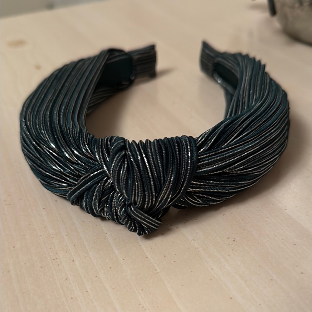 Elegant Green and Silver Headband
